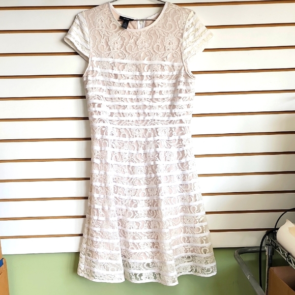 Alfani Lace Striped Dress 10 - Picture 2 of 6